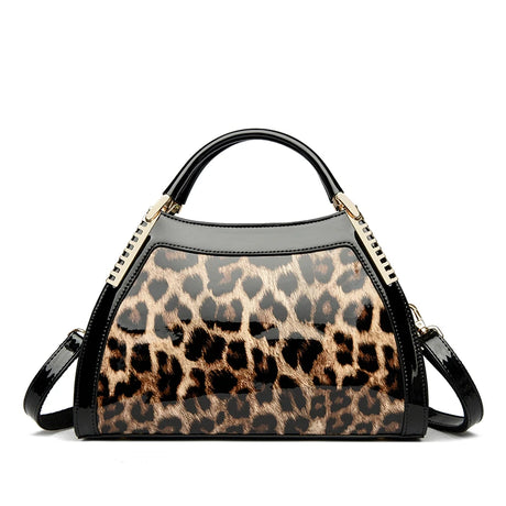 Leopard Luxury Hobos Alligator Patent Leather Handbag