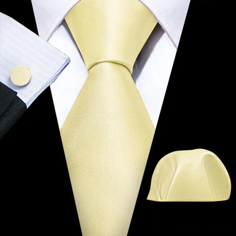 Luxury Jacquard Gold Silk Men Tie