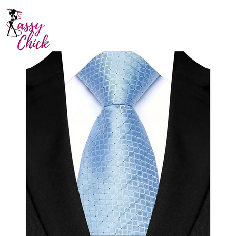 Luxury Jacquard Woven 8CM Business Wedding Necktie Sassy Chick Logo