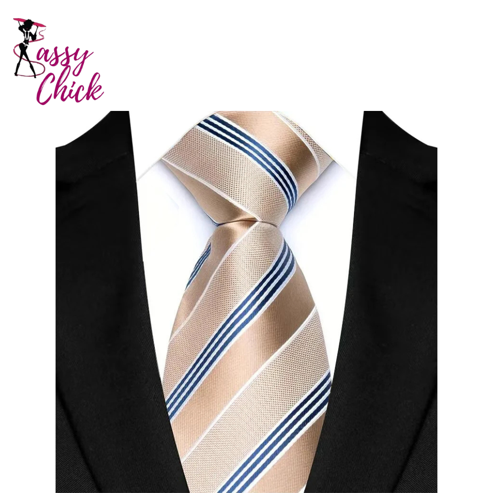 Luxury Jacquard Woven 8CM Business Wedding Necktie Sassy Chick Logo