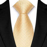 Yellow Luxury Jacquard Woven 8CM Business Wedding Necktie