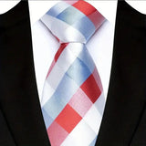White Luxury Jacquard Woven 8CM Business Wedding Necktie