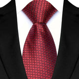 Red Luxury Jacquard Woven 8CM Business Wedding Necktie