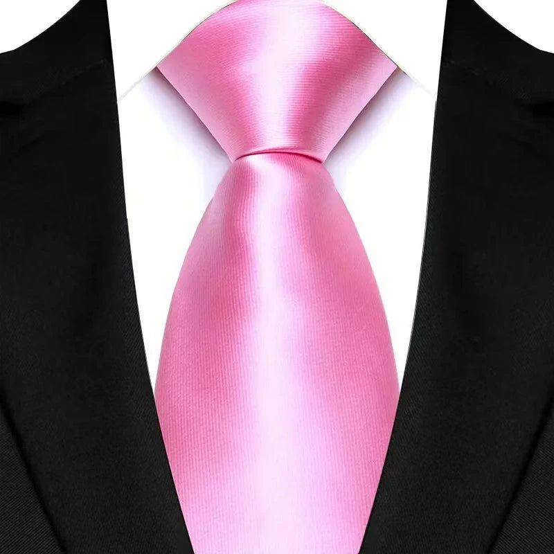 Pink Luxury Jacquard Woven 8CM Business Wedding Necktie