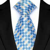 Blue Luxury Jacquard Woven 8CM Business Wedding Necktie