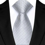 Gray Luxury Jacquard Woven 8CM Business Wedding Necktie