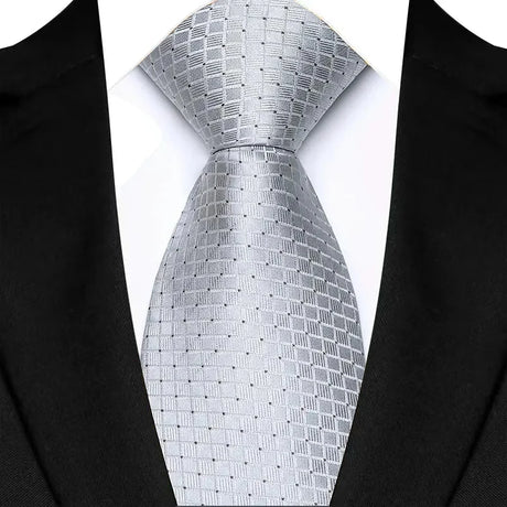 Gray Luxury Jacquard Woven 8CM Business Wedding Necktie