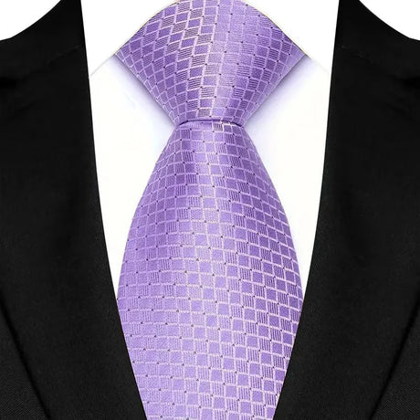 Purple Luxury Jacquard Woven 8CM Business Wedding Necktie