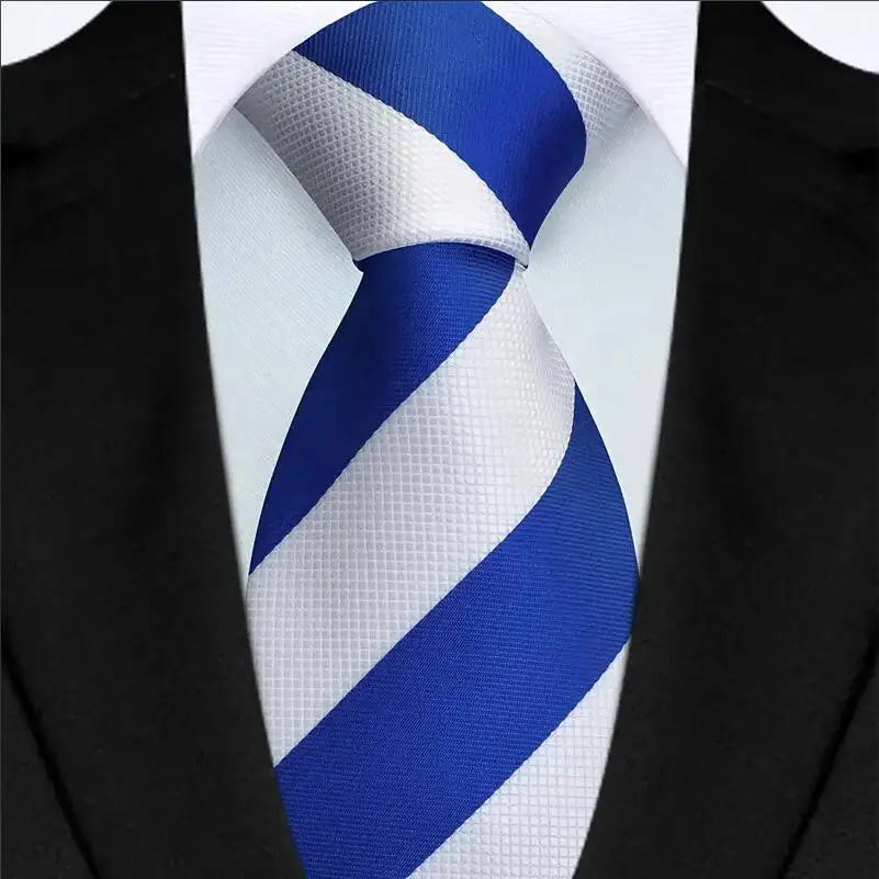 Blue Luxury Jacquard Woven 8CM Business Wedding Necktie