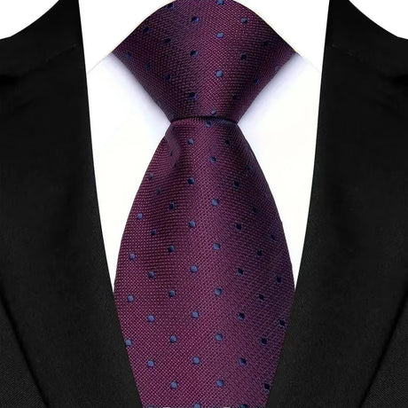 Purple Luxury Jacquard Woven 8CM Business Wedding Necktie
