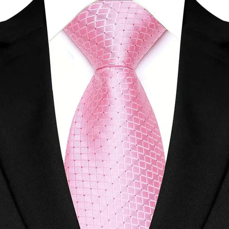 Pink Luxury Jacquard Woven 8CM Business Wedding Necktie