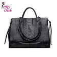 Luxury Large Capacity Crocodile Handbags Sassy Chick Logo