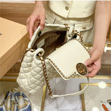 Luxury Large Capacity Underarm Shoulder Bag white compartment 