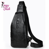 Luxury Leather Chest Bag Sassy Chick Logo