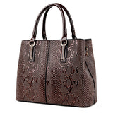 Grey Luxury Leather Handbag