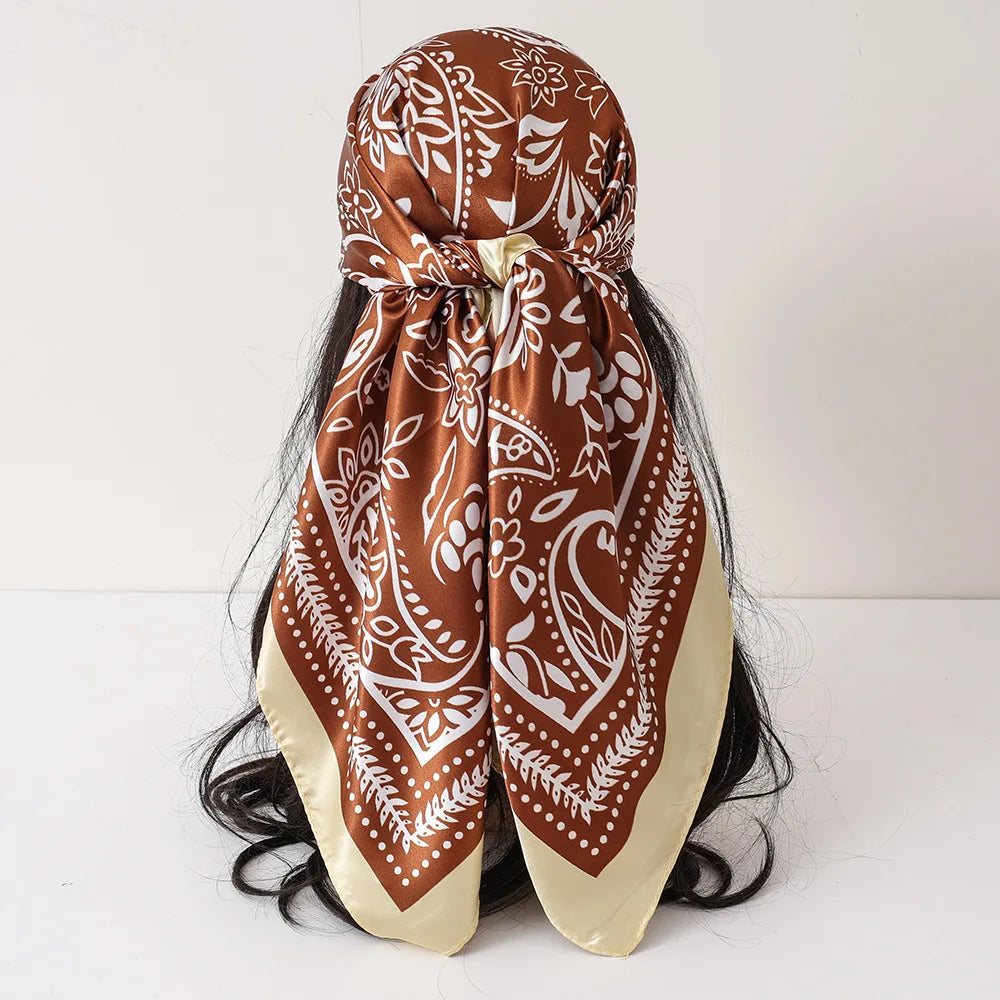 Brown Luxury Leopard Print  Bandanas Hijab