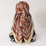Brown Luxury Leopard Print  Bandanas Hijab