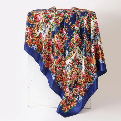 Blue Luxury Leopard Print  Bandanas Hijab