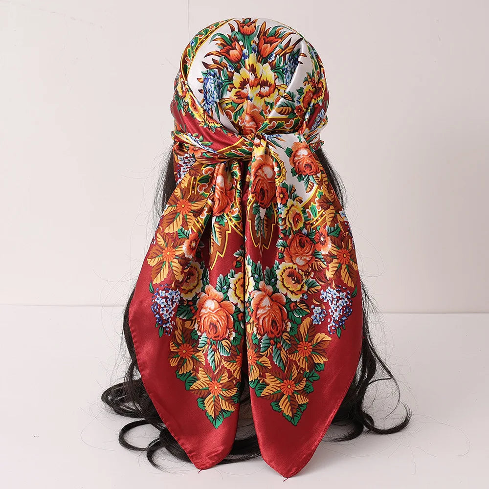 Red Luxury Leopard Print  Bandanas Hijab