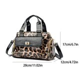 Size of Luxury Leopard Print Shoulder Crossbody Bag