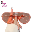 Luxury Metal Decoration Women Sunglasses Sassy Chick Logo