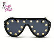Luxury Metal Rivet Oversized One-piece Sunglasses Sassy Chick Logo