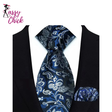Luxury Navy Pocket Square 8cm Necktie Gravata Sassy Chick Logo