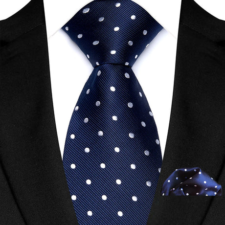 Luxury Navy Pocket Square 8cm Necktie Gravata