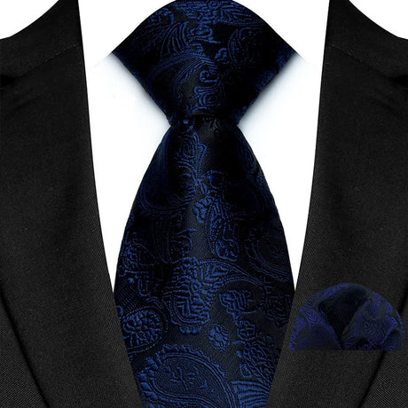 Luxury Navy Pocket Square 8cm Necktie Gravata