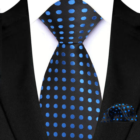 Luxury Navy Pocket Square 8cm Necktie Gravata