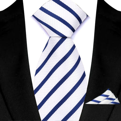 Luxury Navy Pocket Square 8cm Necktie Gravata