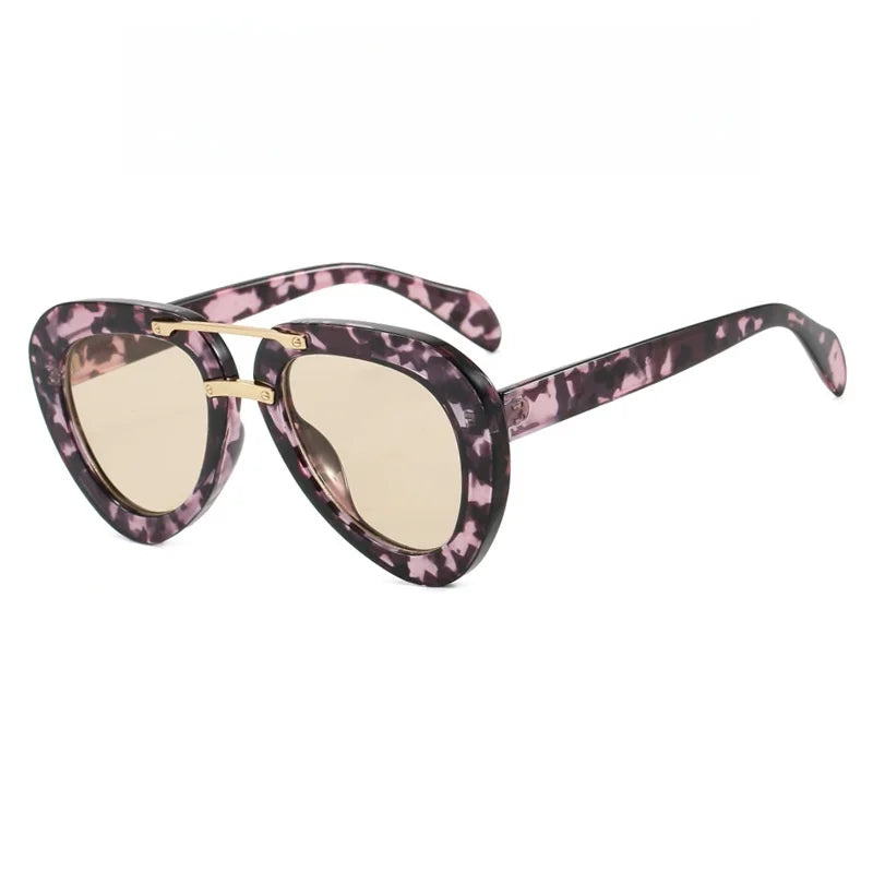 Luxury Oval Female High Quality Outdoors Sunglasses