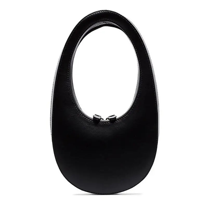 black Luxury Oval Snake Bag For Women