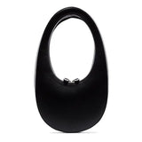 black Luxury Oval Snake Bag For Women
