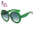 Luxury Oversized Round  Goggles Sunglasses Sassy Chick Logo