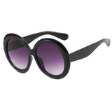 Black Luxury Oversized Round  Goggles Sunglasses