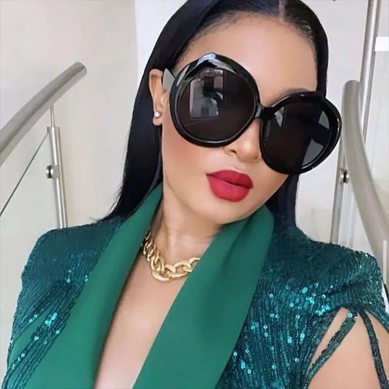 Luxury Oversized Round  Goggles Sunglasses