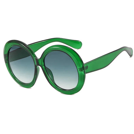 Green Luxury Oversized Round  Goggles Sunglasses