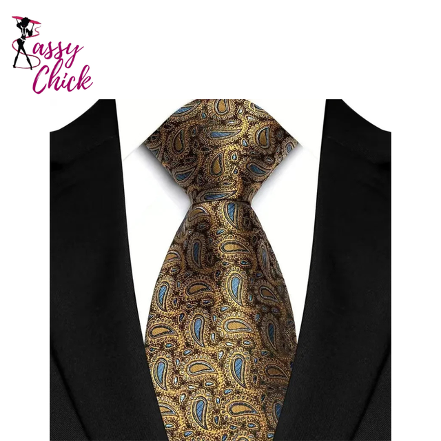 Luxury Paisley Floral  8CM Necktie Sassy Chick Logo