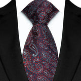 Red Luxury Paisley Floral  8CM Necktie