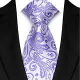 Purple Luxury Paisley Floral  8CM Necktie