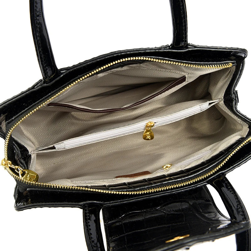 Compartment Luxury Patent Leather Shoulder Crossbody Bag