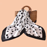 Luxury Polka Dots Silk Square Scarf
