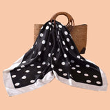 Luxury Polka Dots Silk Square Scarf