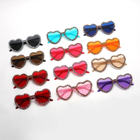 Collection of Luxury Punk Love Heart Sunglasses