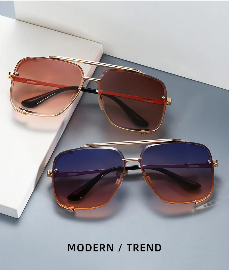 Luxury Punk Steampunk Vintage Sunglasses
