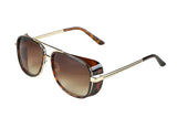 Leopard Luxury Retro Pilot Vintage Men Sunglasses