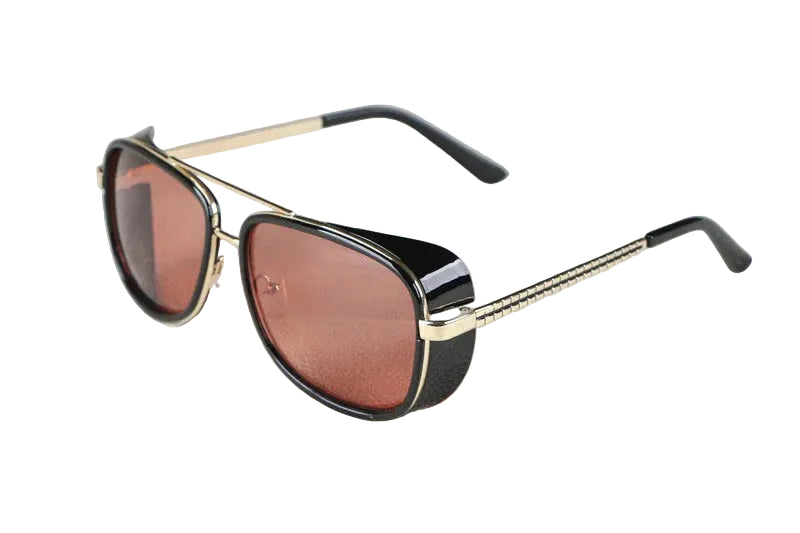 Black Red Luxury Retro Pilot Vintage Men Sunglasses