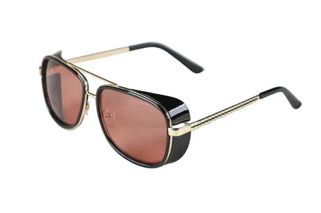 Black Red Luxury Retro Pilot Vintage Men Sunglasses