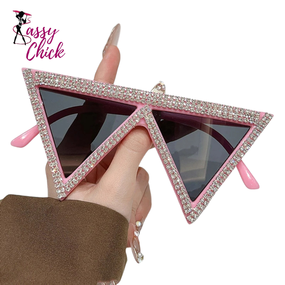 Luxury Rhinestone Diamond Sunglasses Sassy Chick Logo